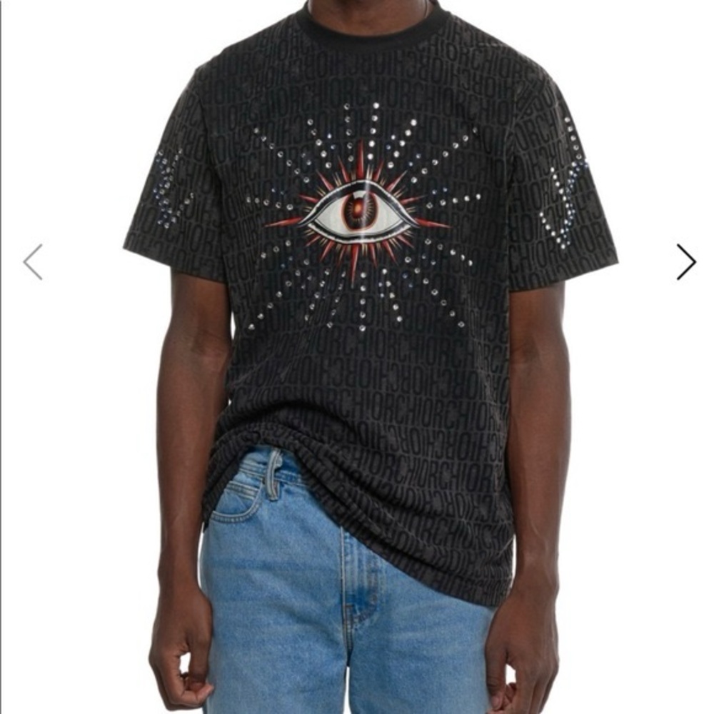 ORCHI bedazzled eye tshirt